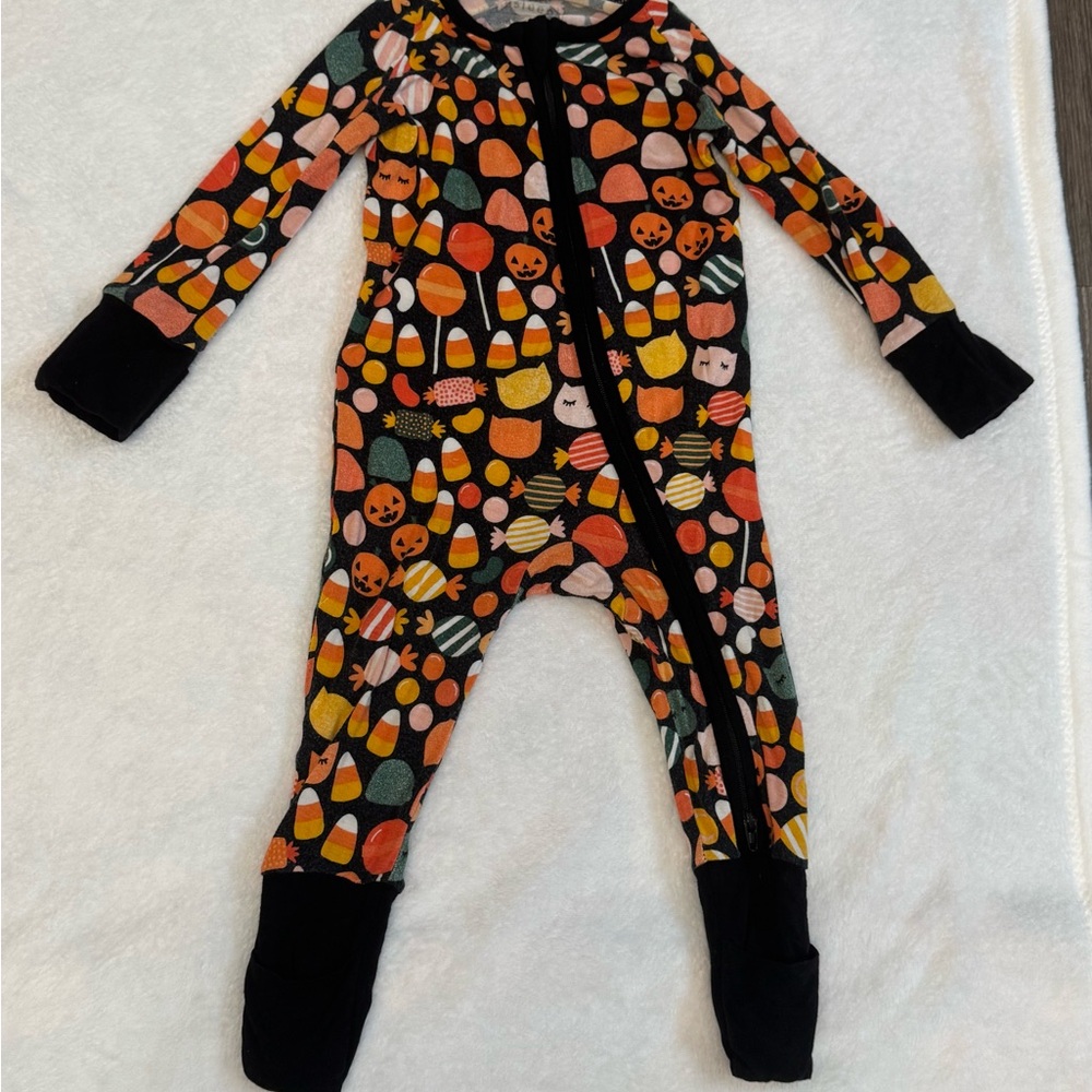 Little Sleepies Halloween Pumpkin Kids One Piece